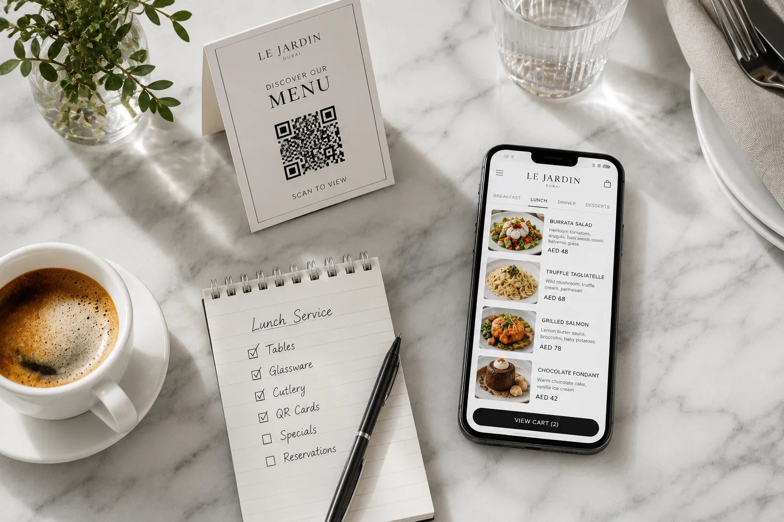 Digital QR menu setup checklist Dubai restaurant owner