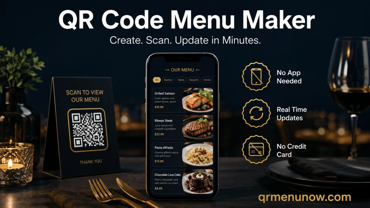 QR code menu maker for restaurants — create and update digital menu in minutes