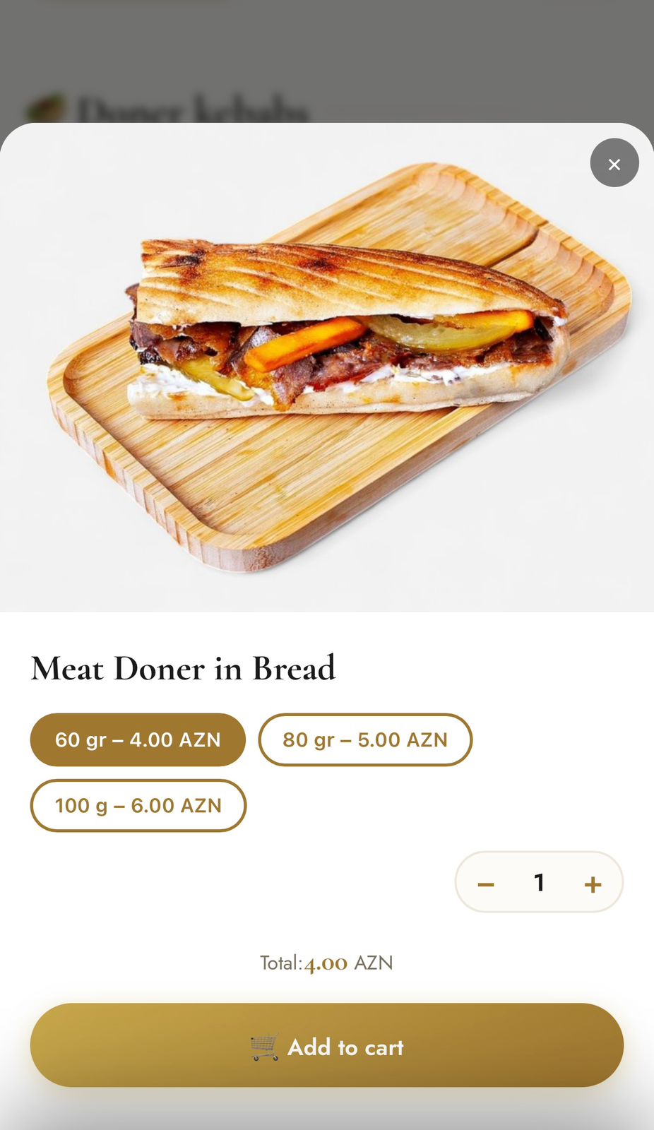 Digital menu for restaurants